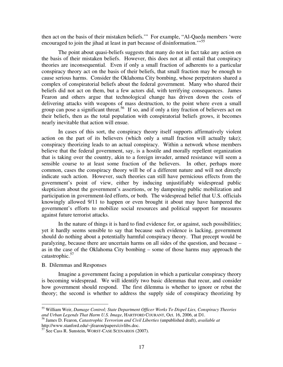 Conspiracy Theories - Cass R. Sunstein, Adrian Vermeule, Page 17
