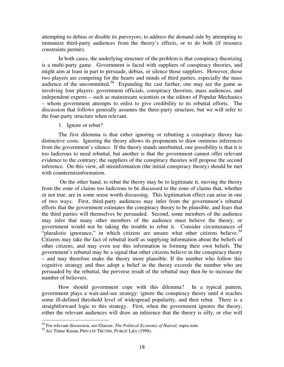 Conspiracy Theories - Cass R. Sunstein, Adrian Vermeule, Page 18