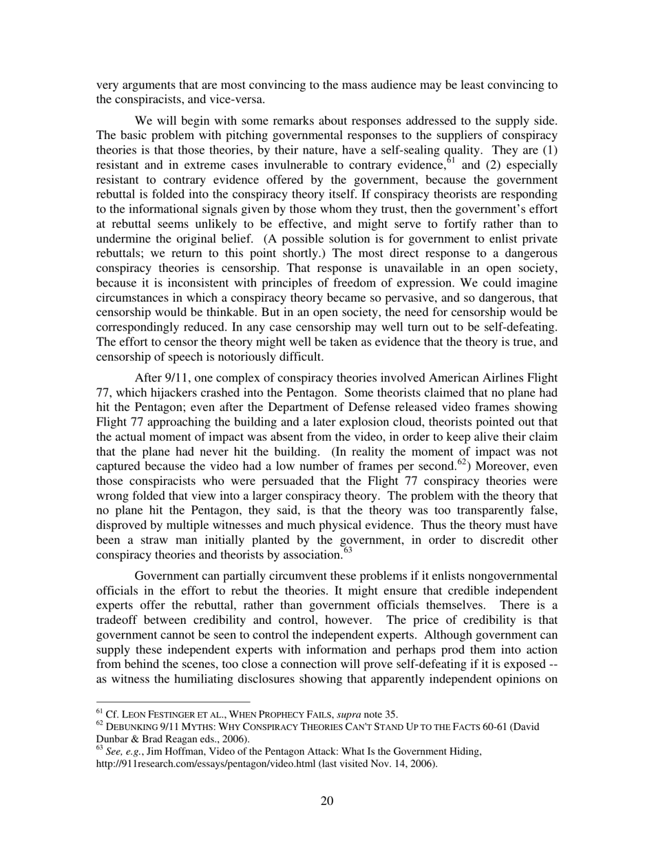 Conspiracy Theories - Cass R. Sunstein, Adrian Vermeule, Page 20