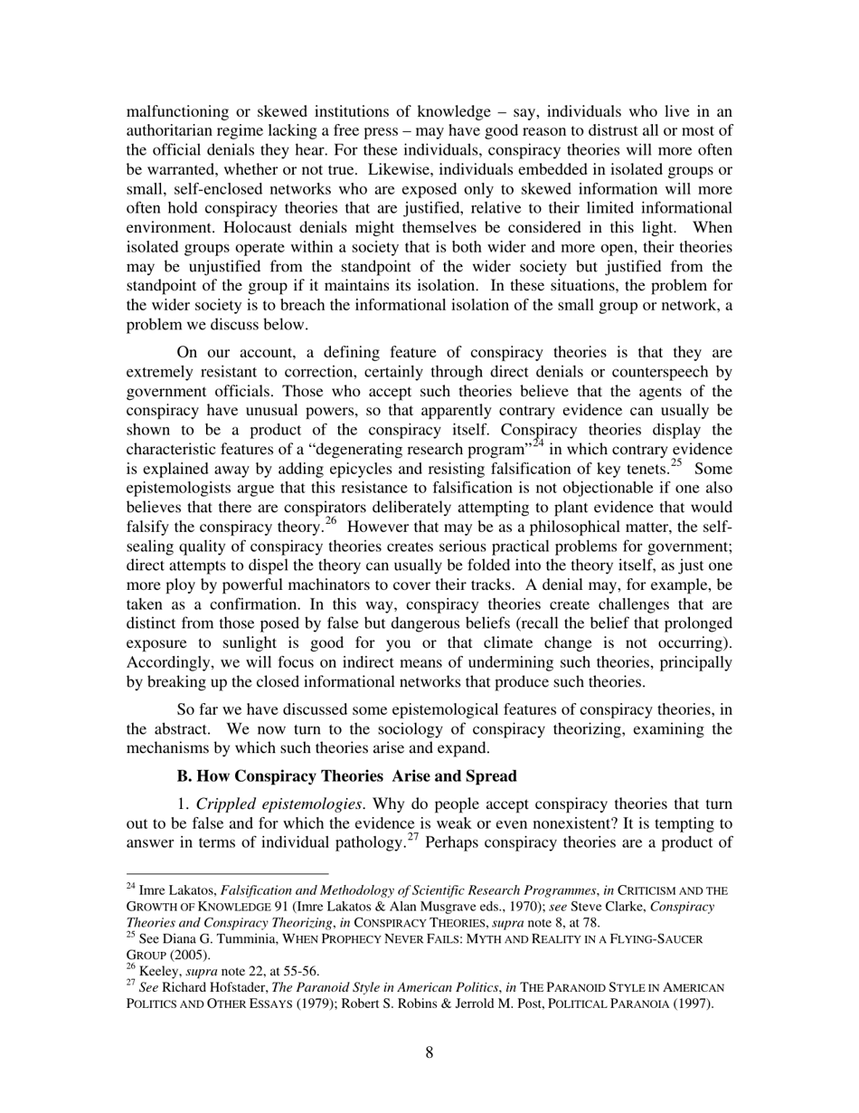 Conspiracy Theories - Cass R. Sunstein, Adrian Vermeule, Page 8
