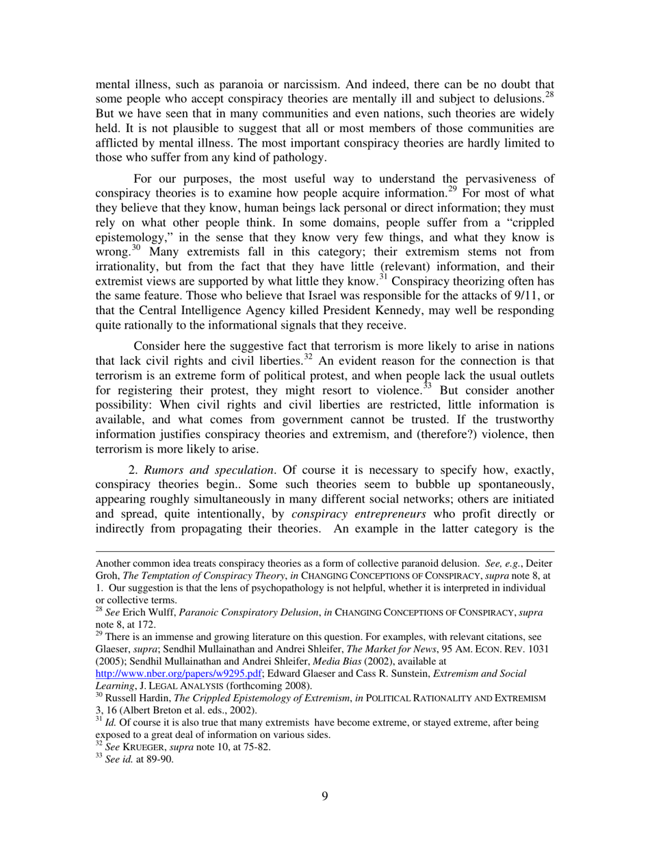 Conspiracy Theories - Cass R. Sunstein, Adrian Vermeule, Page 9