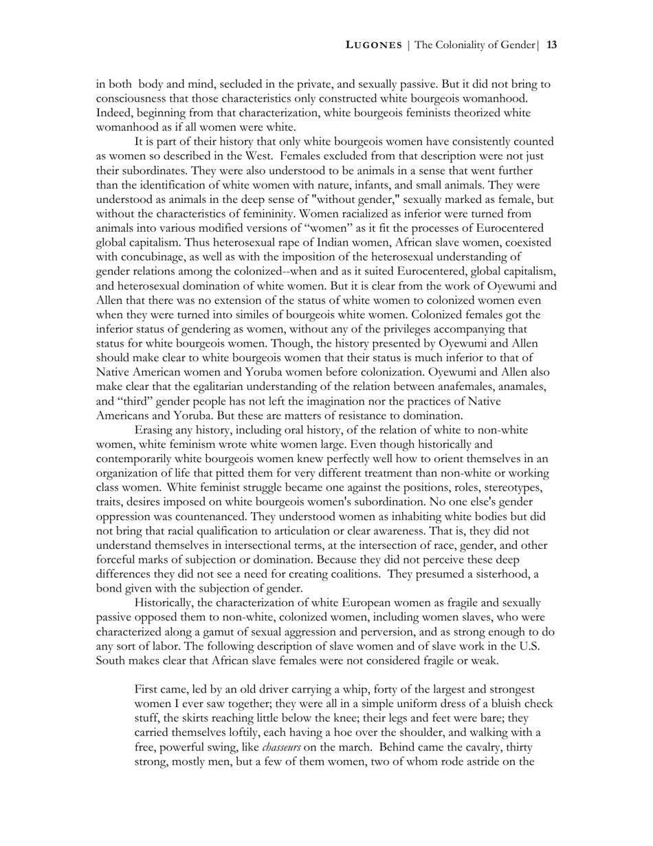 The Coloniality of Gender - Maria Lugones, Page 13