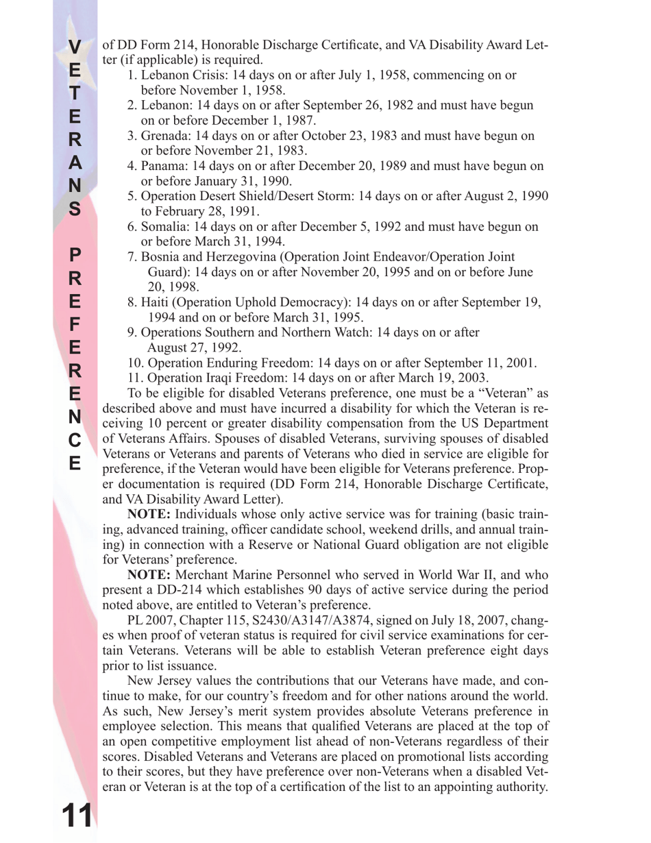 New Jersey Veterans Benefits Guide - New Jersey, Page 12