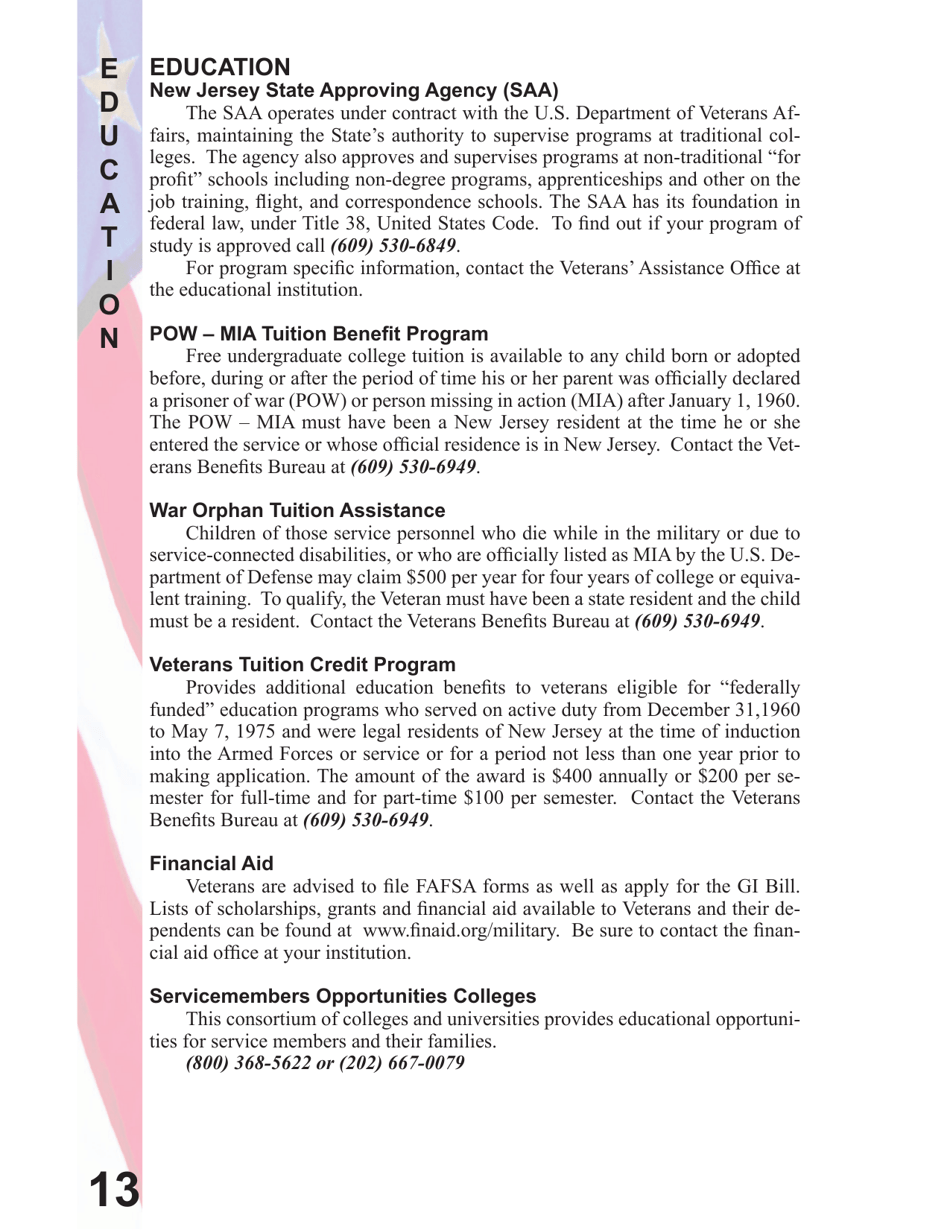 New Jersey Veterans Benefits Guide - New Jersey, Page 14