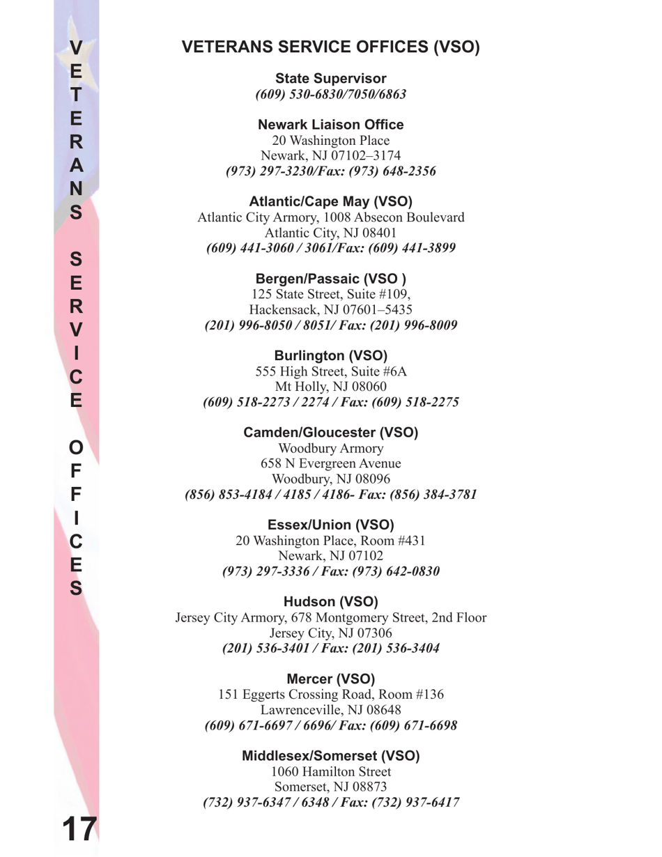 New Jersey Veterans Benefits Guide - New Jersey, Page 18