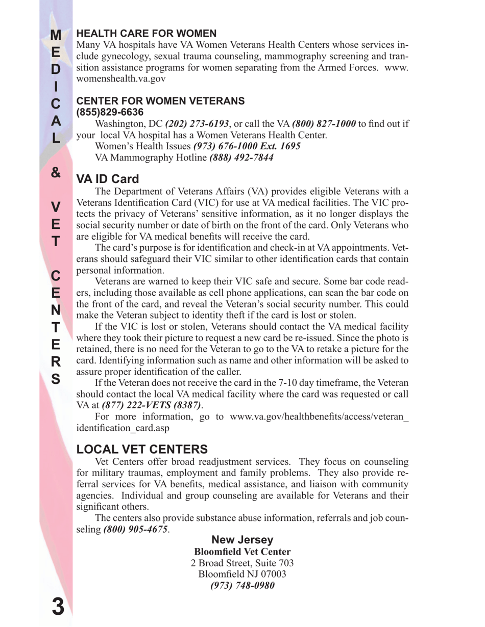 New Jersey Veterans Benefits Guide - New Jersey, Page 4
