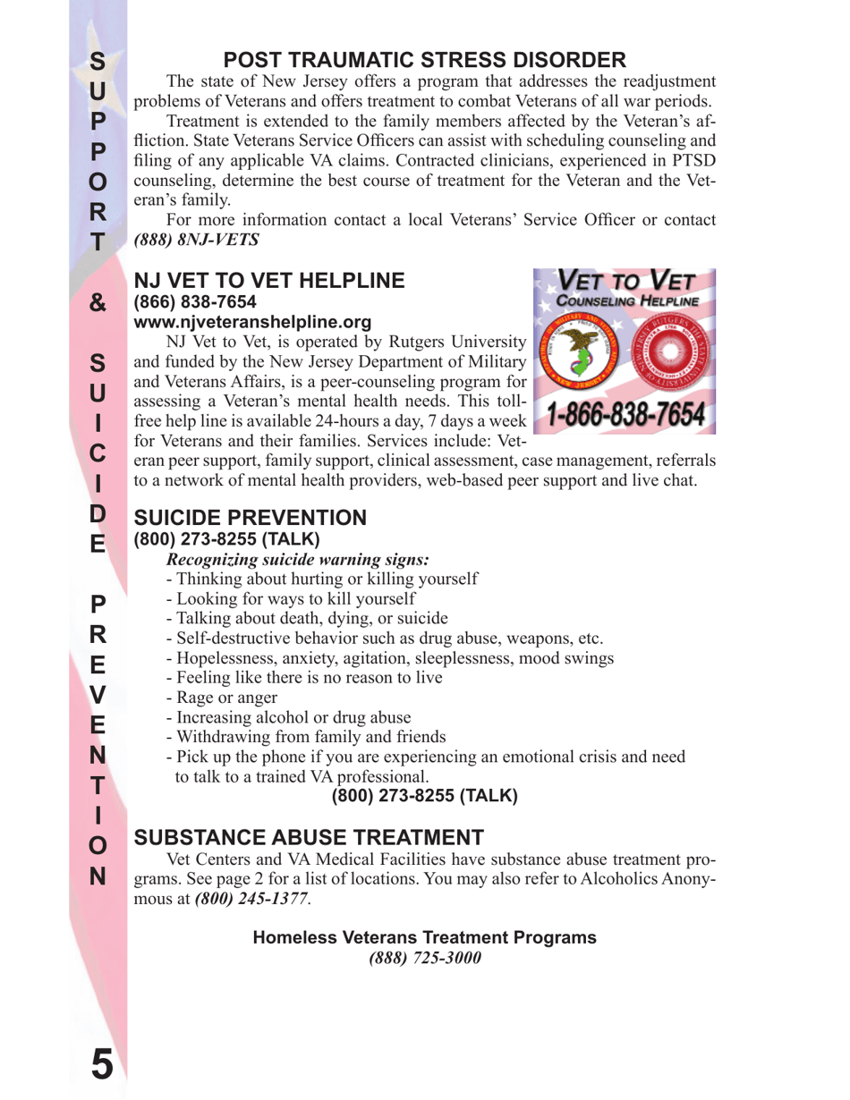 New Jersey Veterans Benefits Guide - New Jersey, Page 6