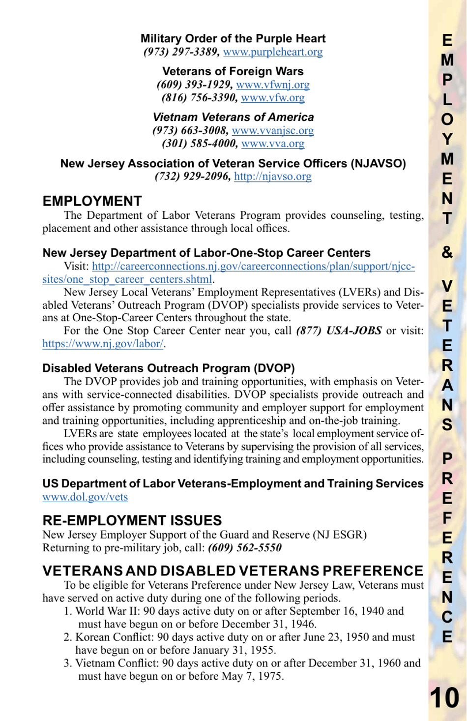 New Jersey Veterans Benefits Guide - New Jersey, Page 11