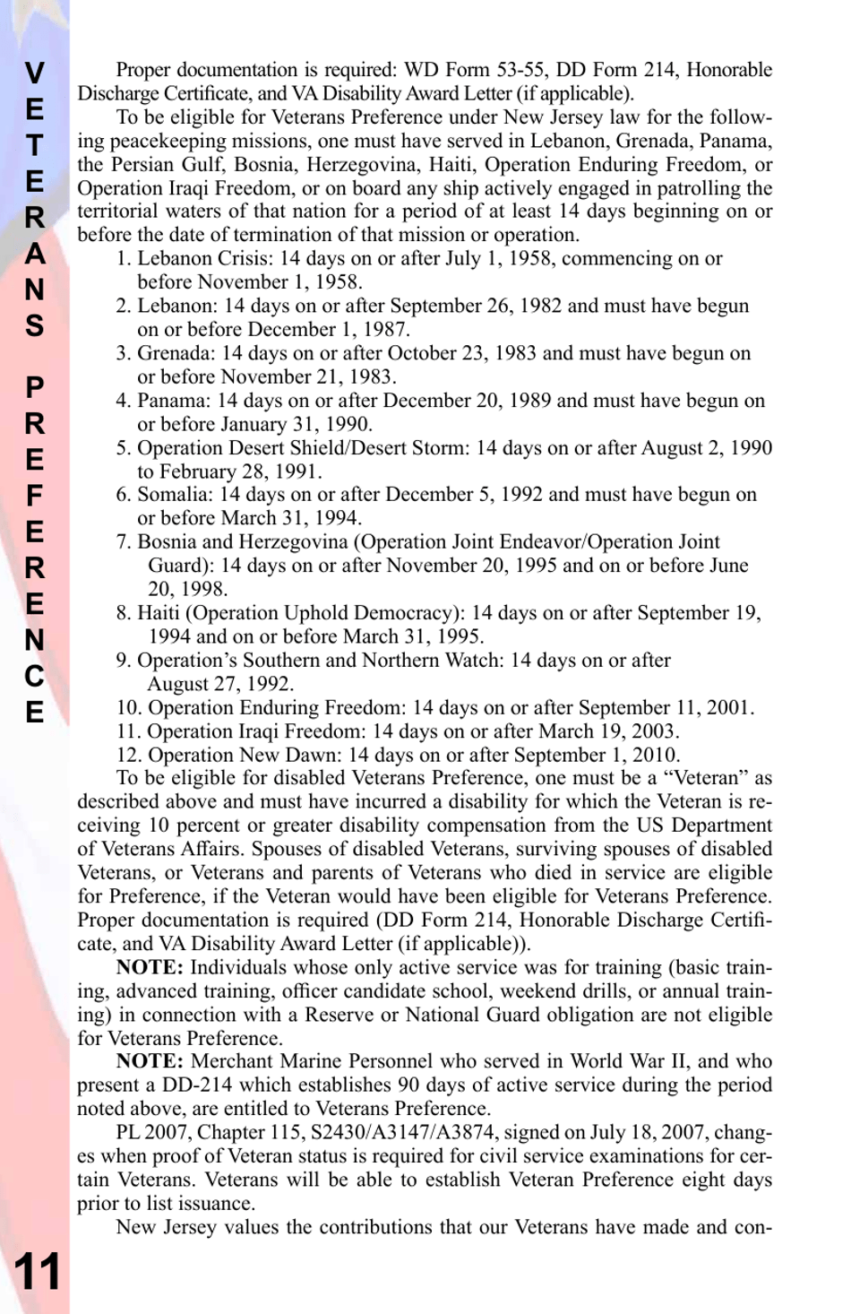 New Jersey Veterans Benefits Guide - New Jersey, Page 12