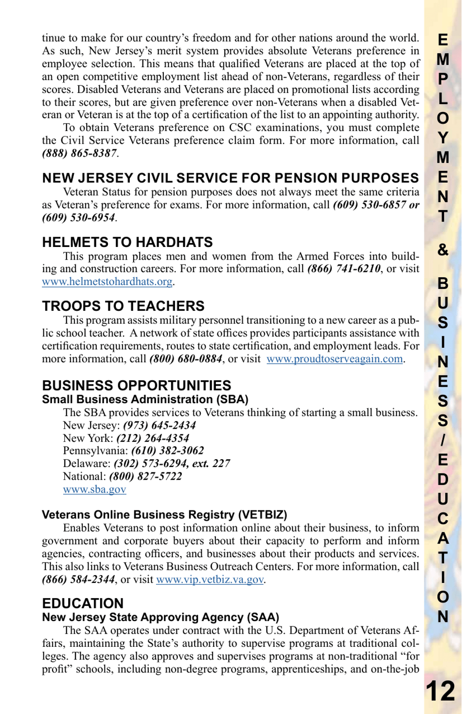 New Jersey Veterans Benefits Guide - New Jersey, Page 13