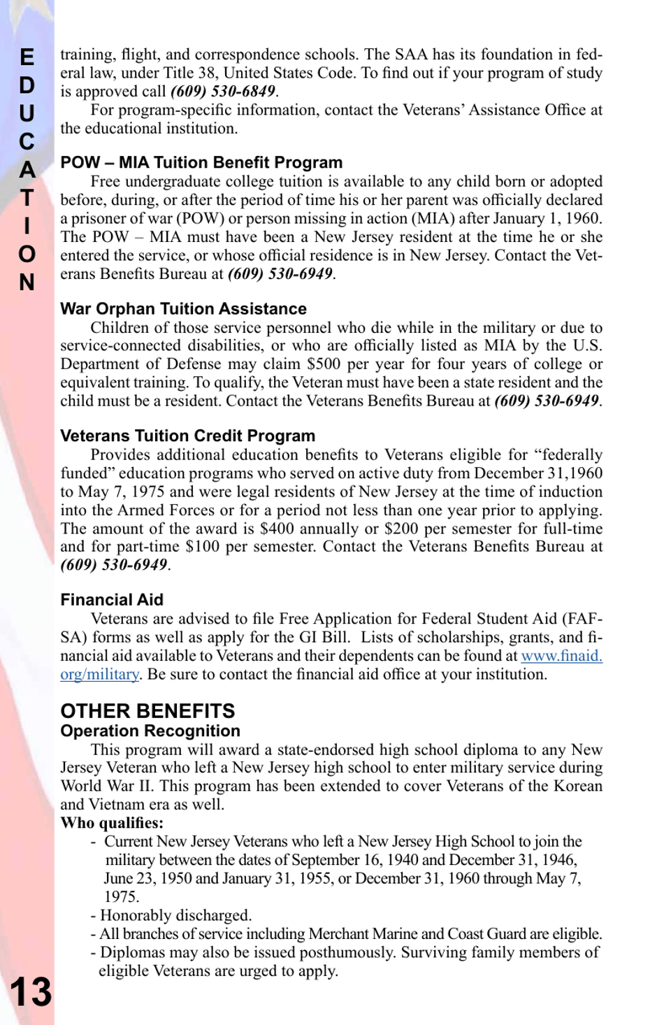 New Jersey Veterans Benefits Guide - New Jersey, Page 14