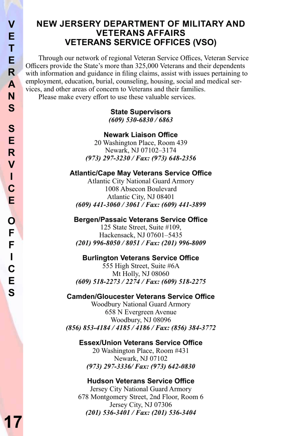 New Jersey Veterans Benefits Guide - New Jersey, Page 18