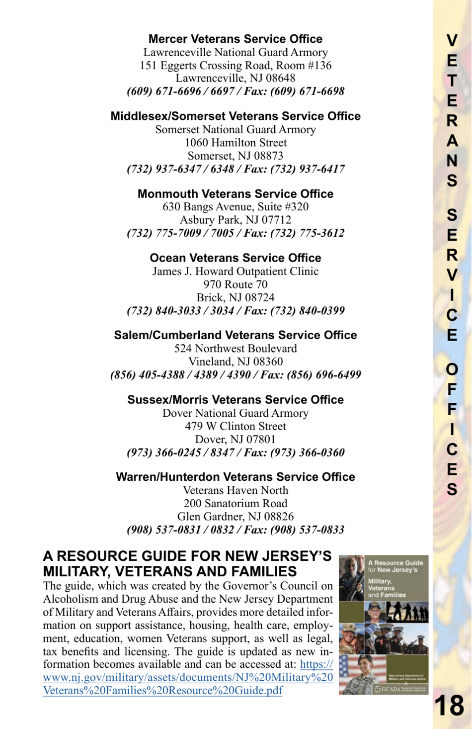 New Jersey Veterans Benefits Guide - New Jersey, Page 19