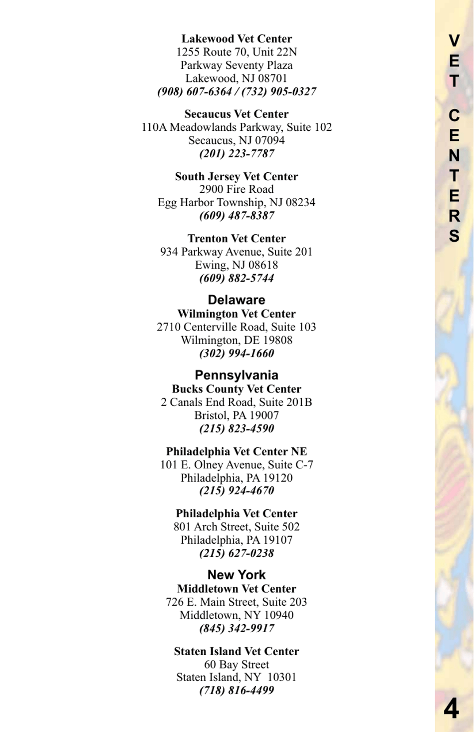 New Jersey Veterans Benefits Guide - New Jersey, Page 5