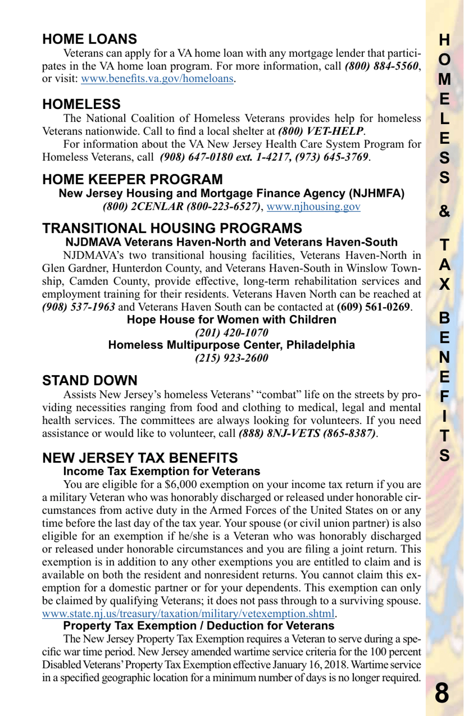 New Jersey Veterans Benefits Guide - New Jersey, Page 9