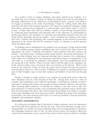 Sample Teaching Statements, Page 7