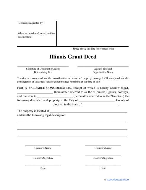 Grant Deed Form - Illinois