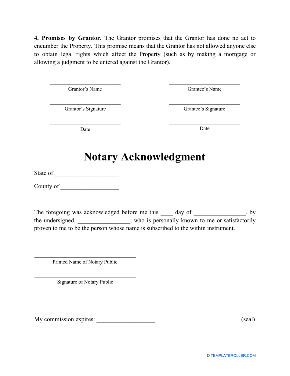 Bargain and Sale Deed Form - Maryland, Page 2