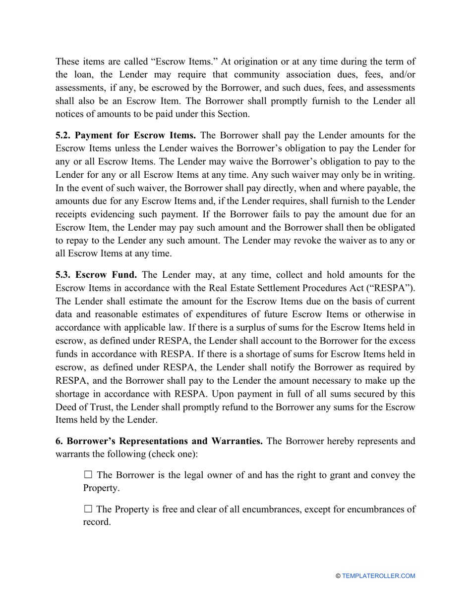 Deed of Trust Form - Alaska, Page 5