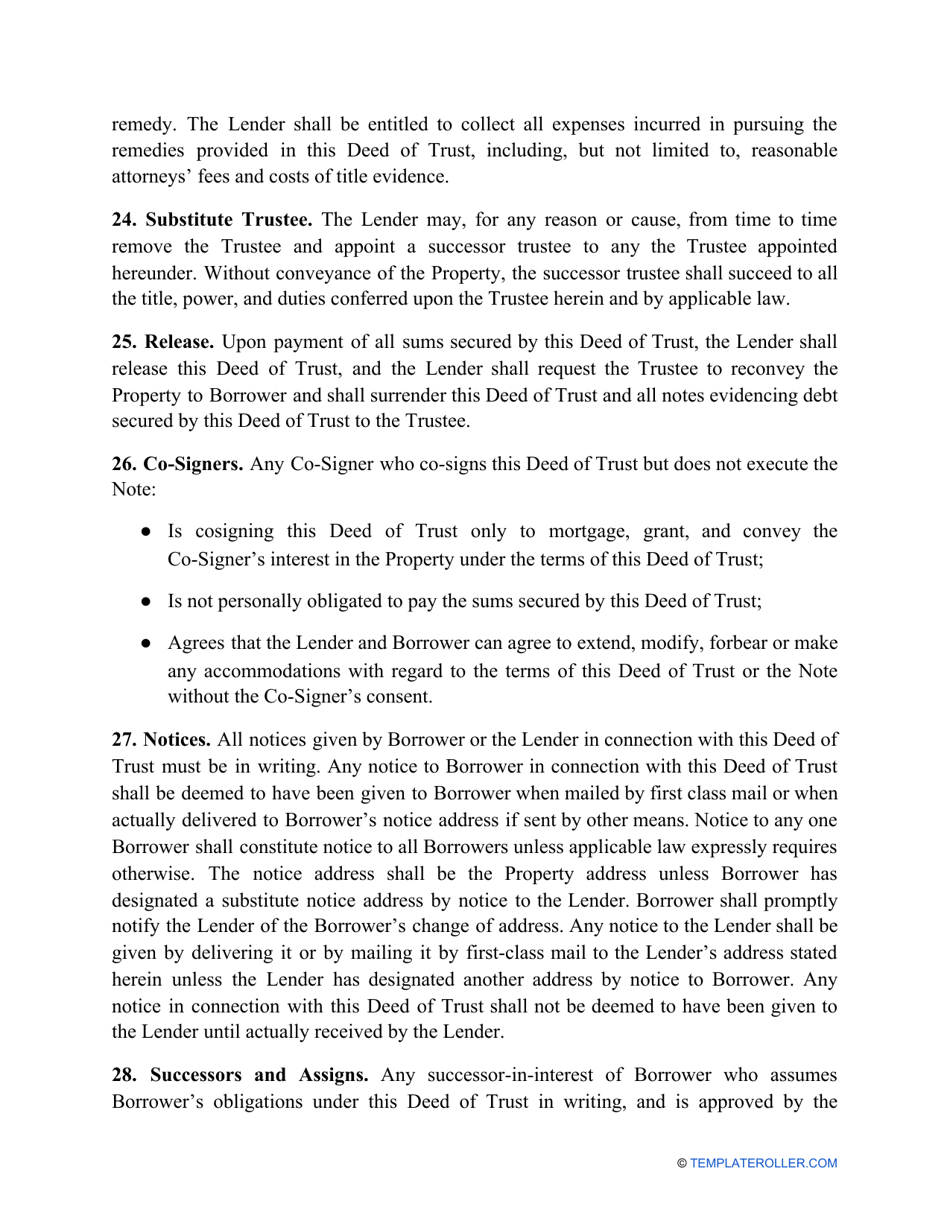 Deed of Trust Form - New York, Page 11