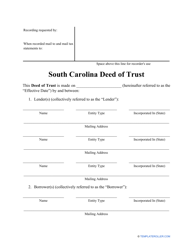 &quot;Deed of Trust Form&quot; - South Carolina