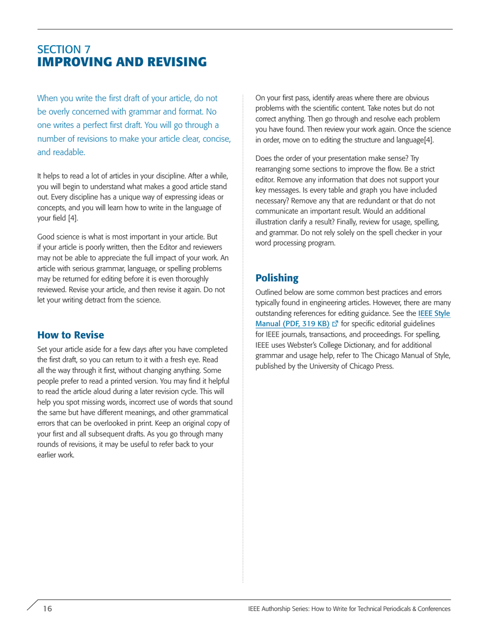 Ieee Authorship Series: How to Write for Technical Periodicals  Conferences, Page 18