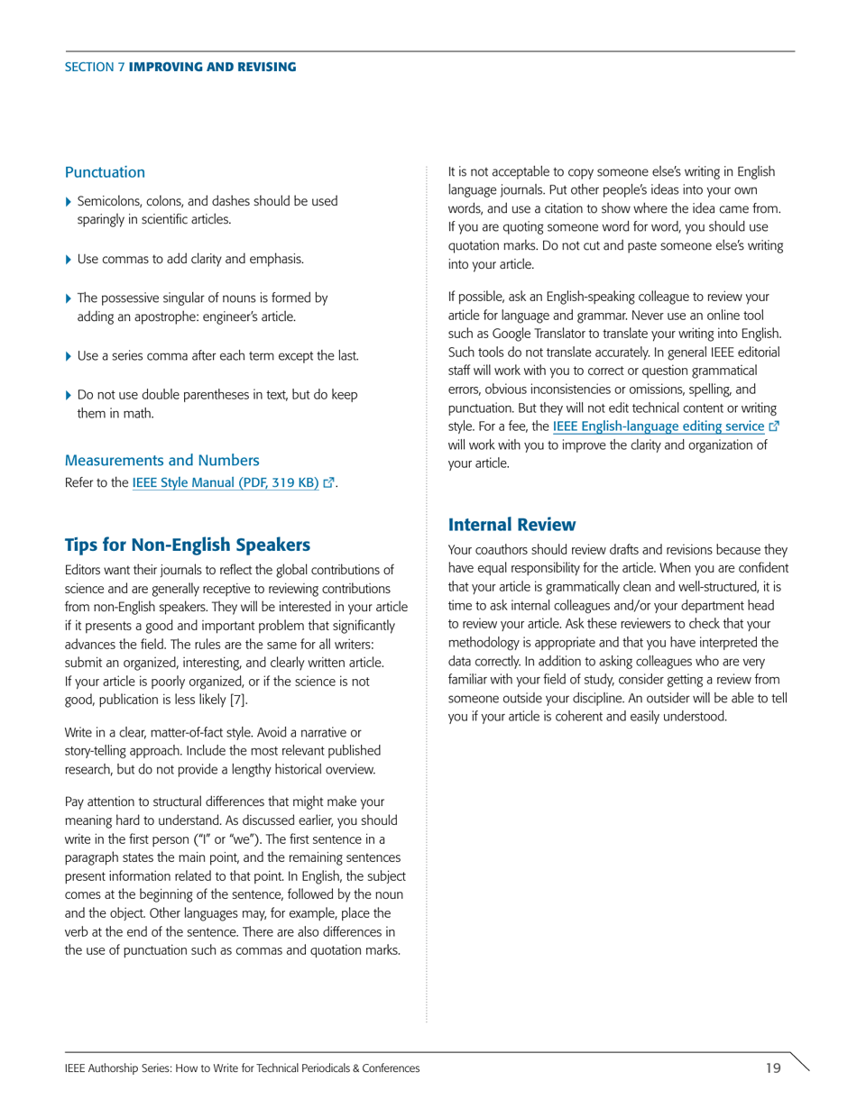 Ieee Authorship Series: How to Write for Technical Periodicals  Conferences, Page 21