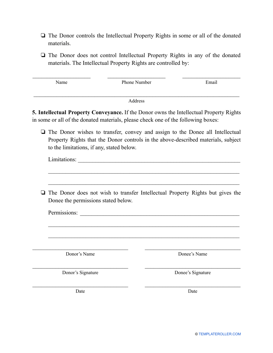 Gift Deed Form - Georgia (United States), Page 2