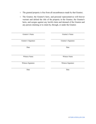 Special Warranty Deed Form - Nebraska, Page 2