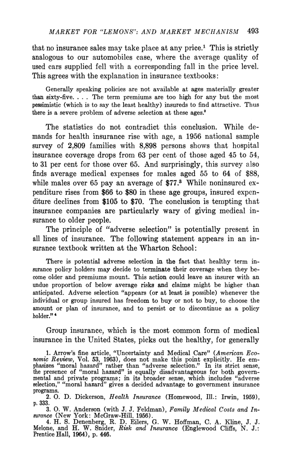 The Market for lemons: Quality Uncertainty and the Market Mechanism - George a. Akerlof, Page 7