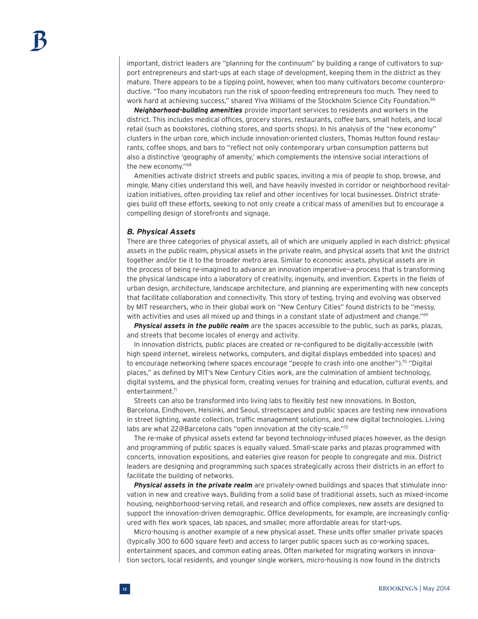 The Rise of Innovation Districts: a New Geography of Innovation in America - Bruce Katz and Julie Wagner, Page 12