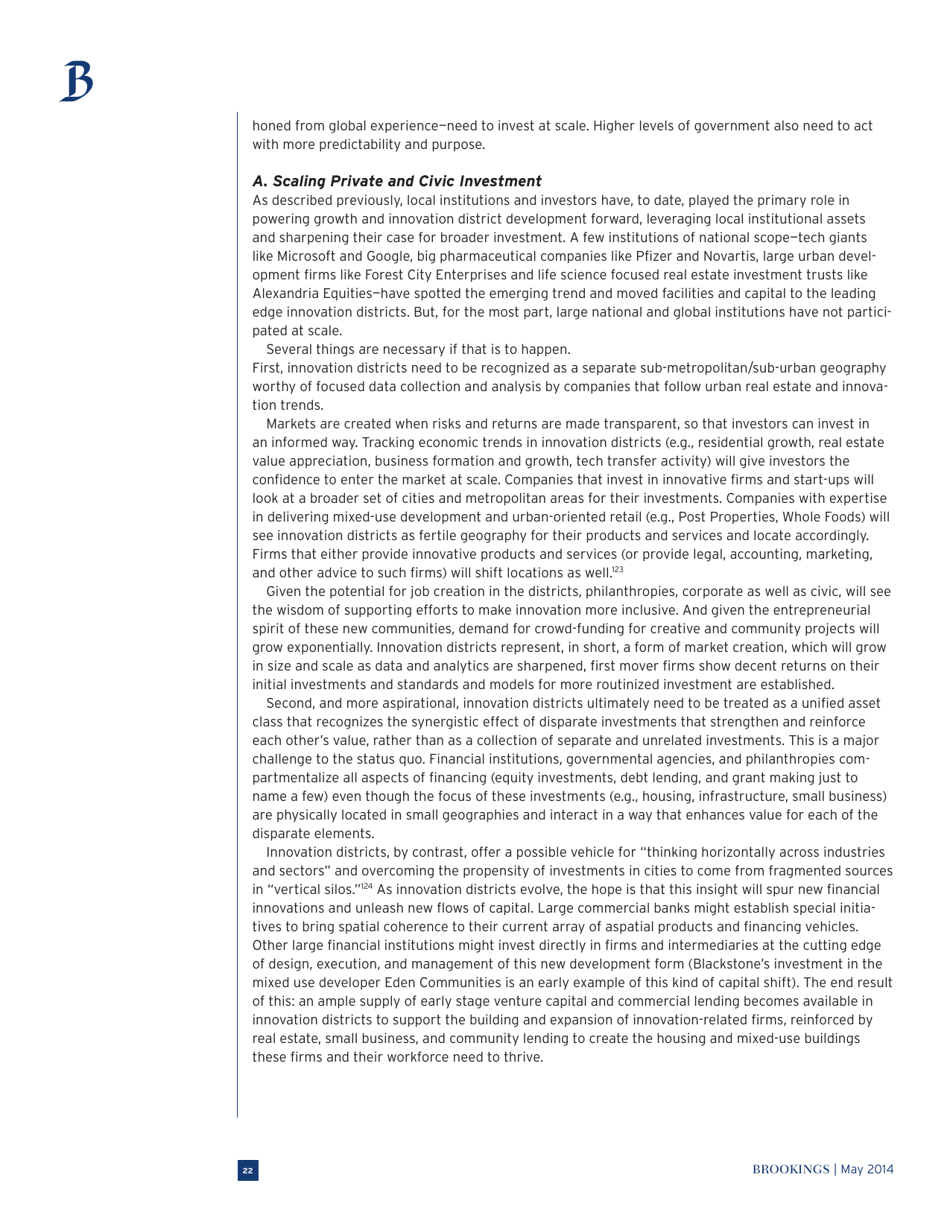 The Rise of Innovation Districts: a New Geography of Innovation in America - Bruce Katz and Julie Wagner, Page 22