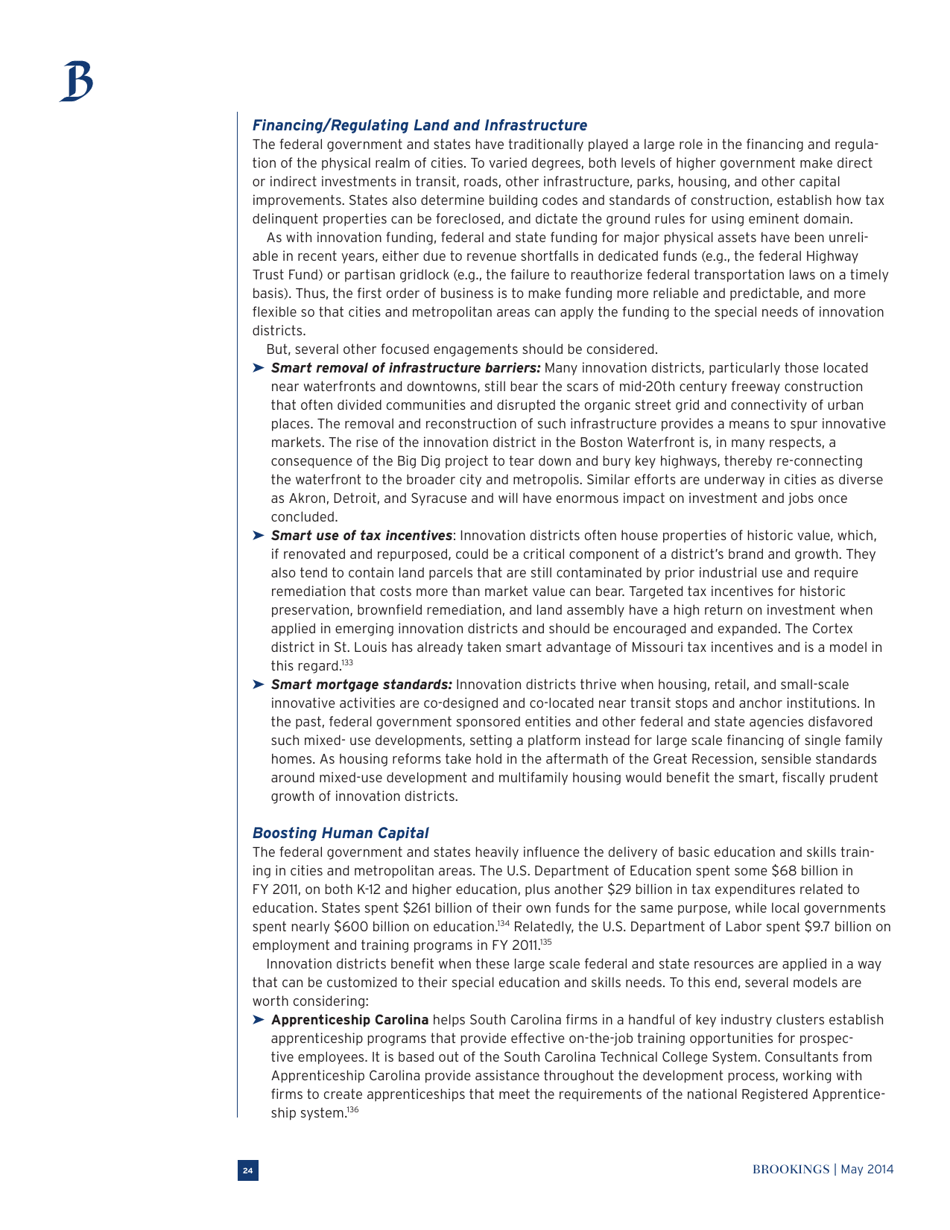 The Rise of Innovation Districts: a New Geography of Innovation in America - Bruce Katz and Julie Wagner, Page 24