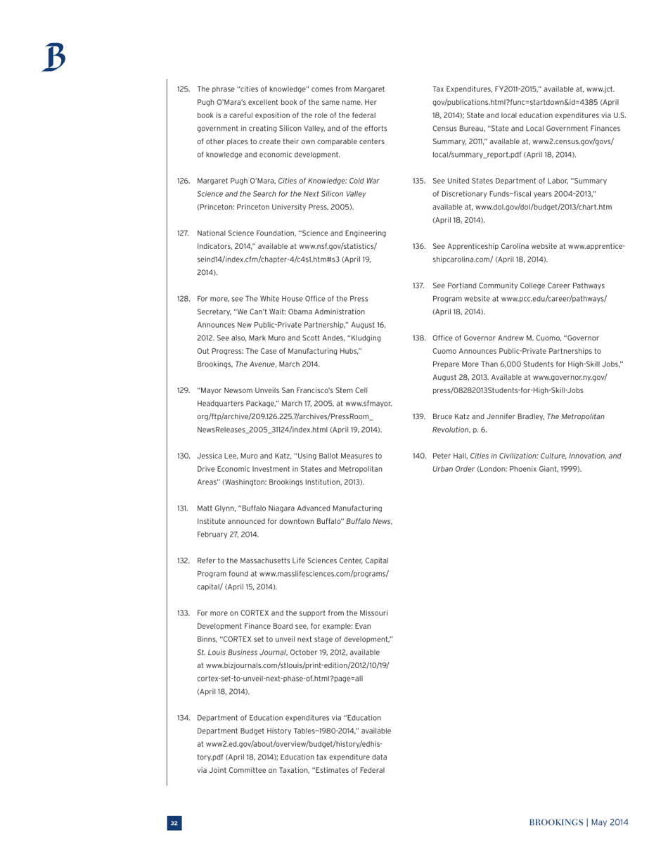The Rise of Innovation Districts: a New Geography of Innovation in America - Bruce Katz and Julie Wagner, Page 32