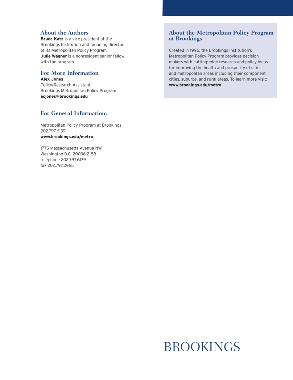 The Rise of Innovation Districts: a New Geography of Innovation in America - Bruce Katz and Julie Wagner, Page 34