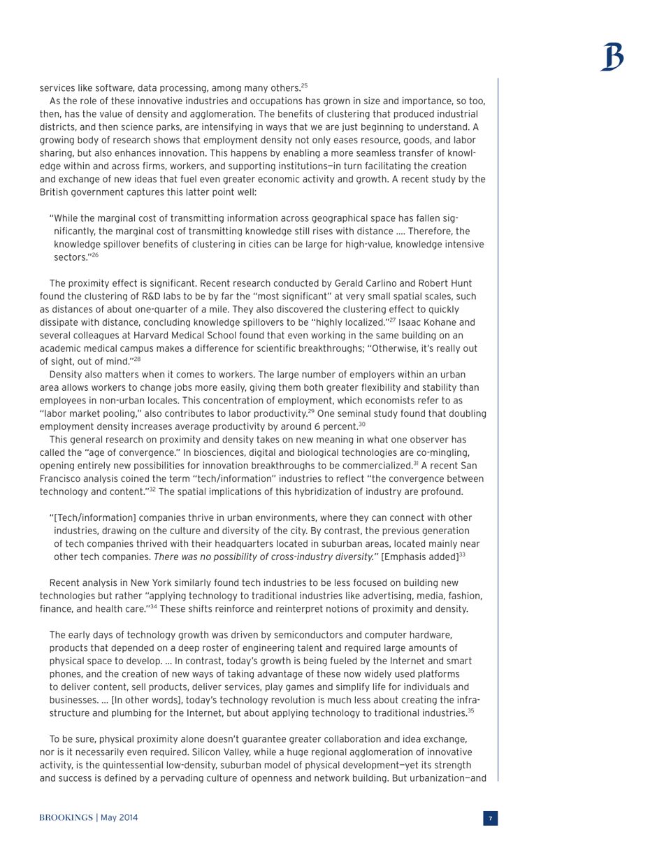 The Rise of Innovation Districts: a New Geography of Innovation in America - Bruce Katz and Julie Wagner, Page 7