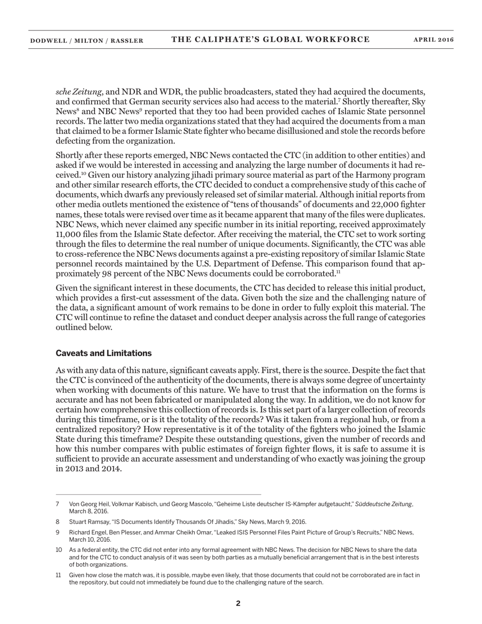 The Caliphates Global Workforce: an Inside Look at the Islamic States Foreign Fighter Paper Trail - Combating Terrorism Center at West Point, Page 10