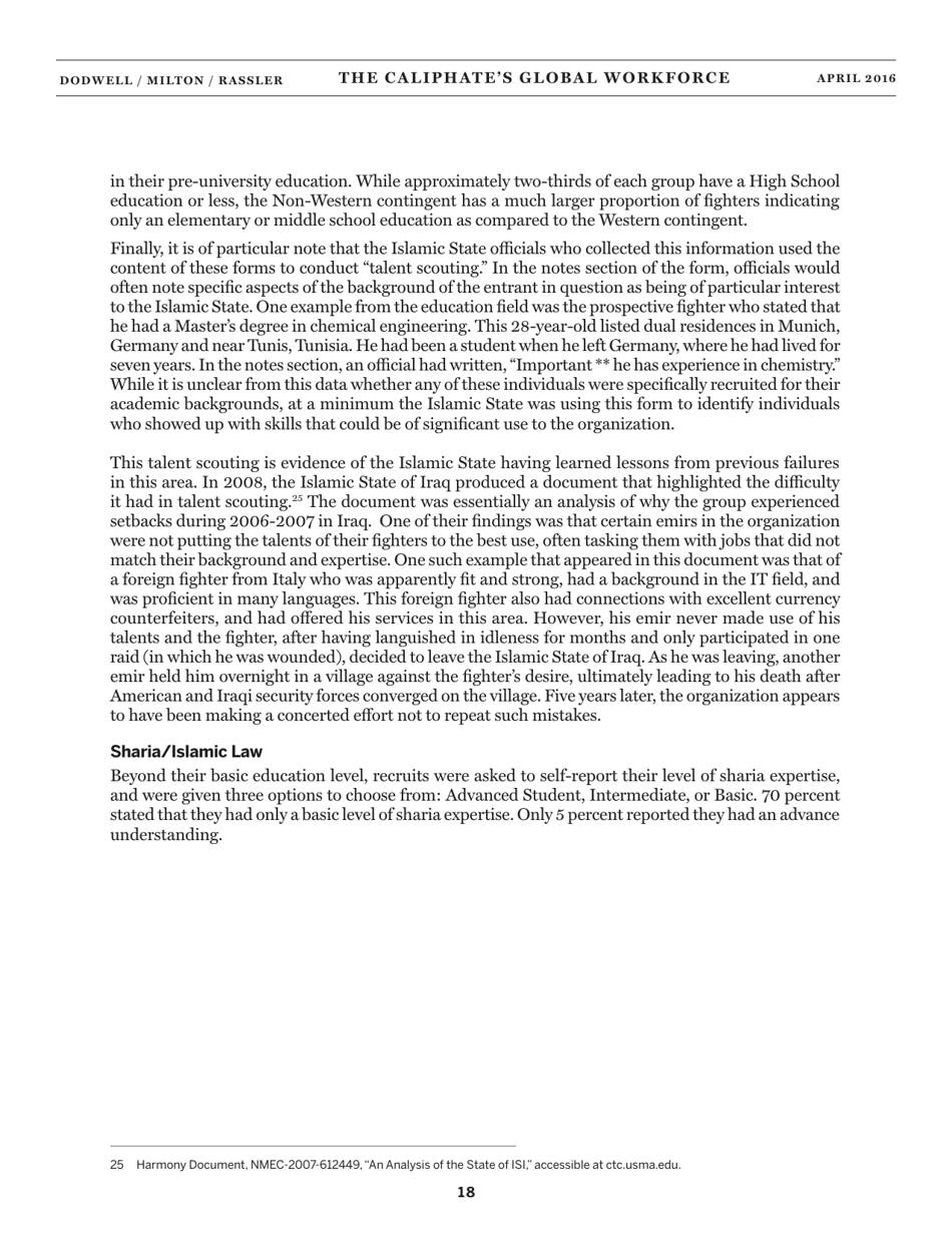 The Caliphates Global Workforce: an Inside Look at the Islamic States Foreign Fighter Paper Trail - Combating Terrorism Center at West Point, Page 26