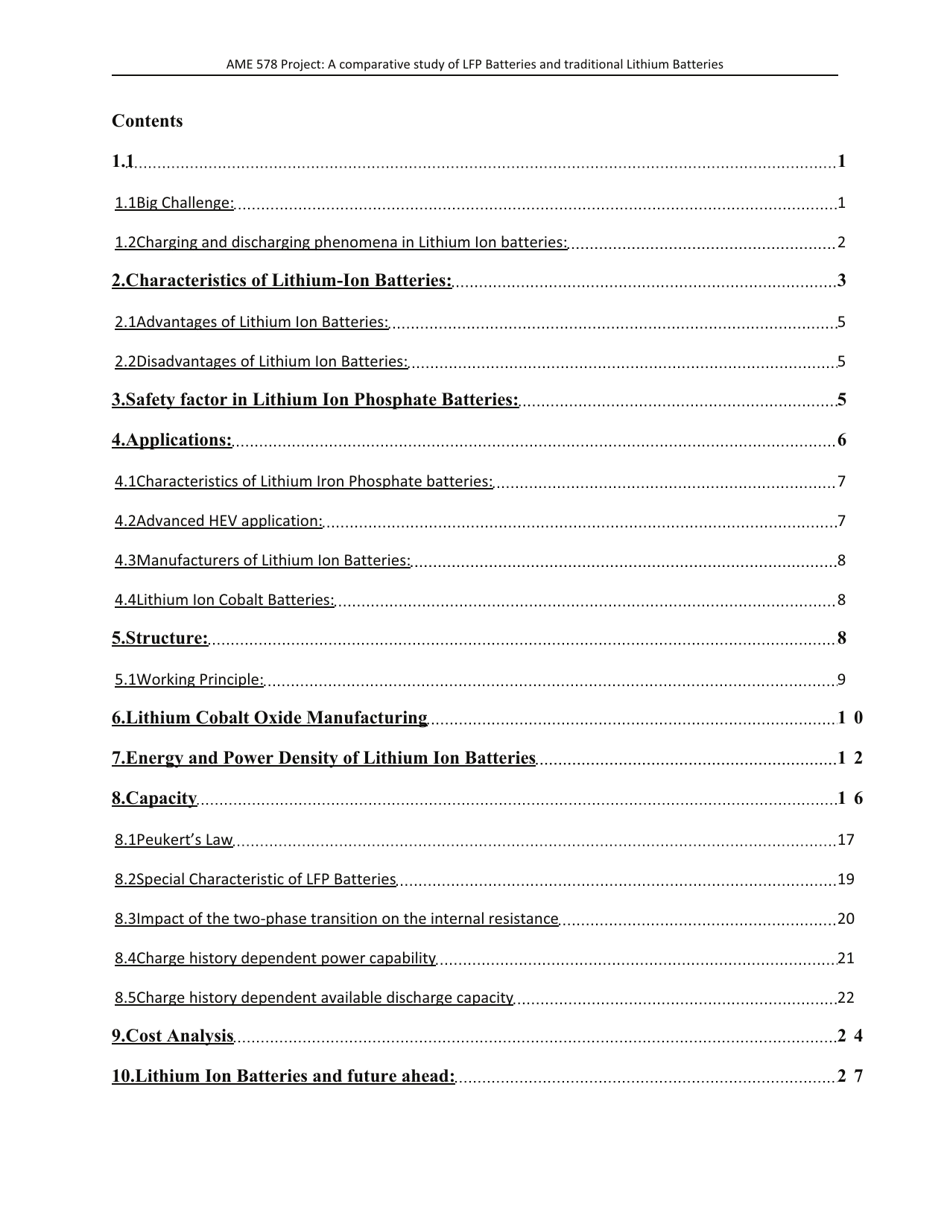 A Comparative Study of Lithum-Ion Batteries - University of Southern California, Page 2