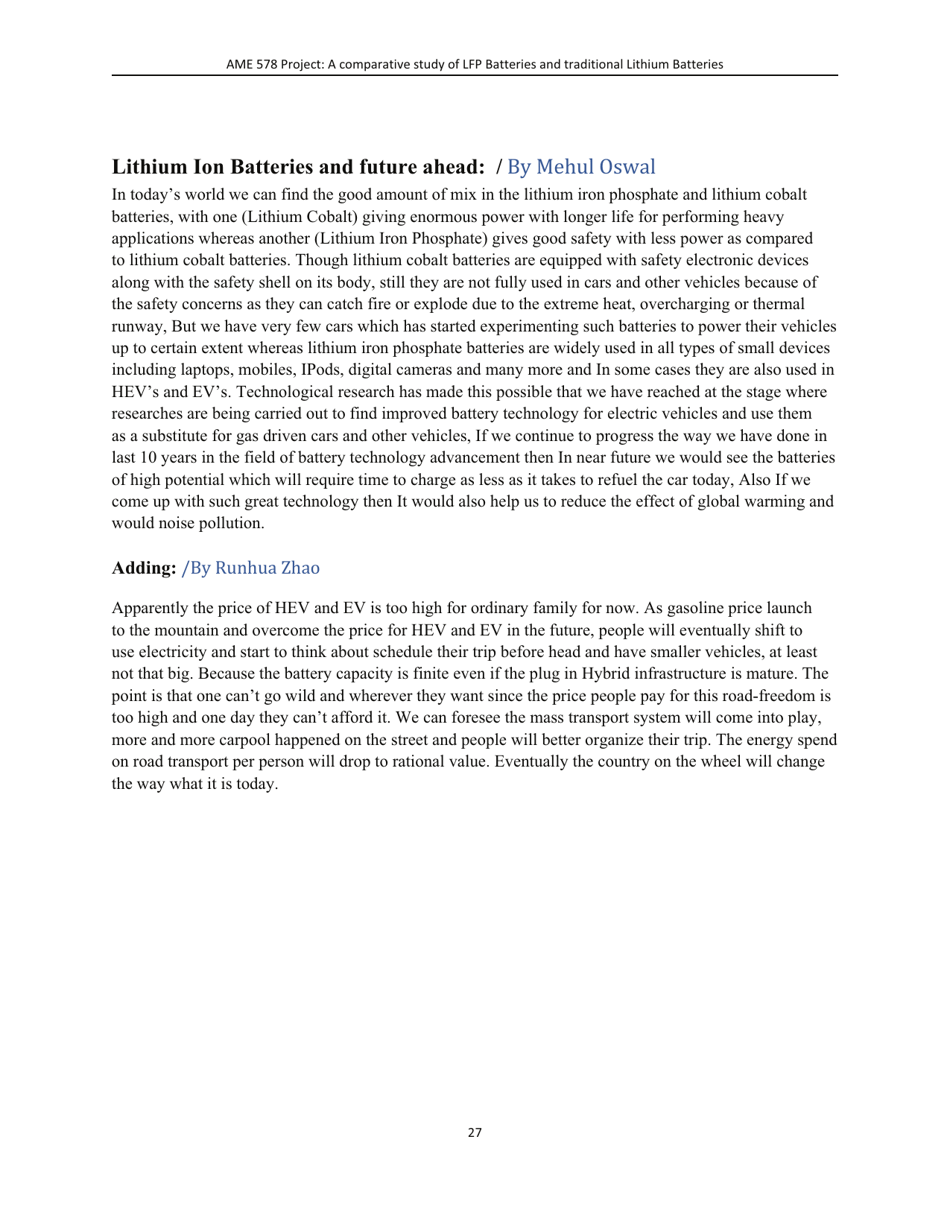 A Comparative Study of Lithum-Ion Batteries - University of Southern California, Page 30