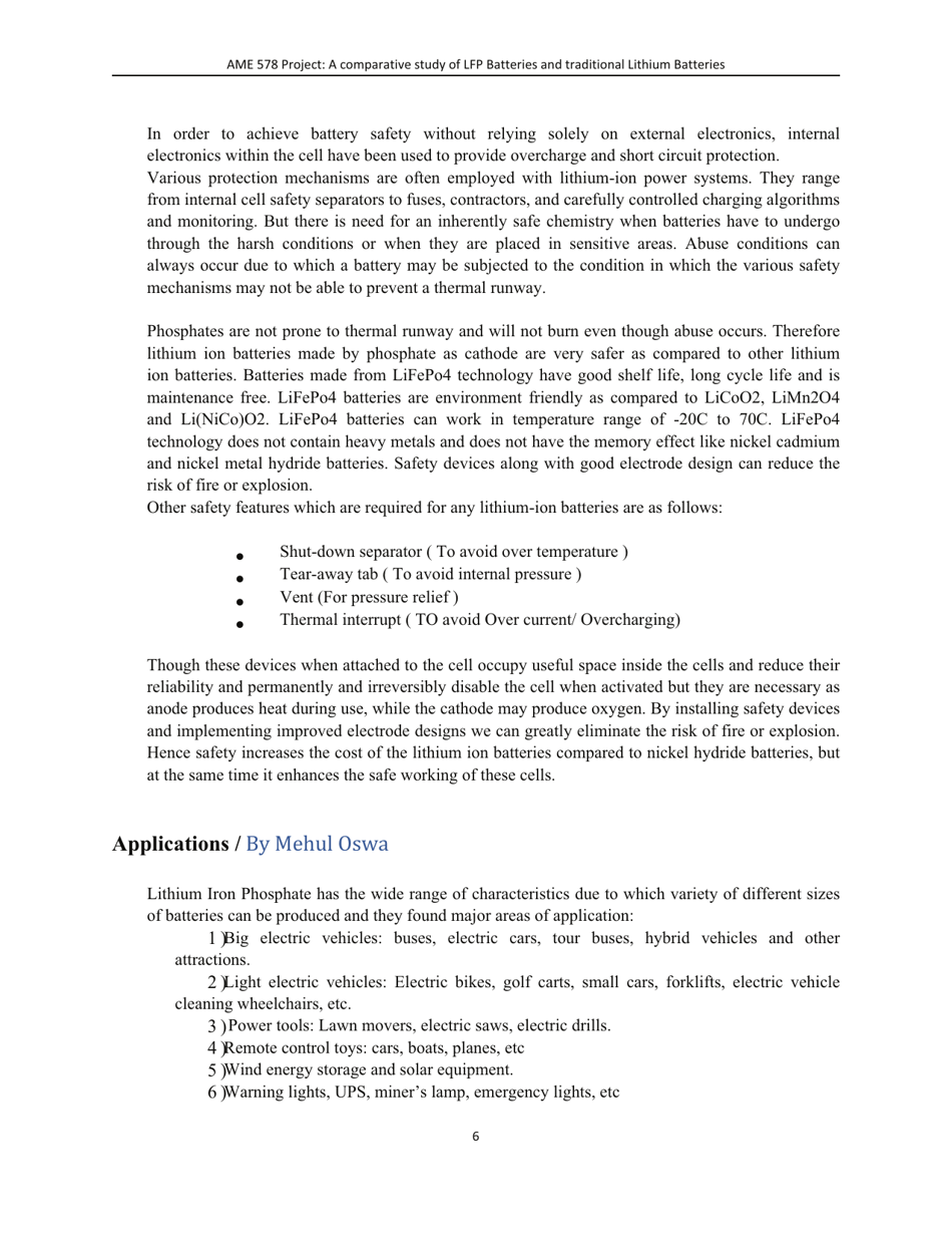A Comparative Study of Lithum-Ion Batteries - University of Southern California, Page 9