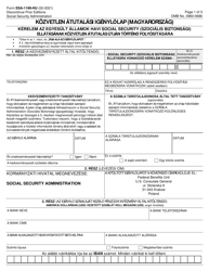 Form SSA-1199-HU-OP1 Direct Deposit Sign up Form (Hungary) (Hungarian)