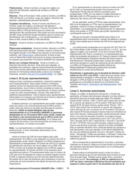 Instrucciones para IRS Formulario 2848(SP) Poder Legal Y Declaracion Del Representante (Spanish), Page 5