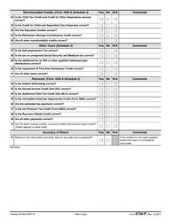 IRS Form 6729-P Partner Return Review Sheet, Page 2