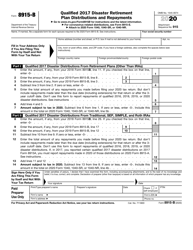 IRS Form 8915-B Download Fillable PDF or Fill Online Qualified 2017 ...