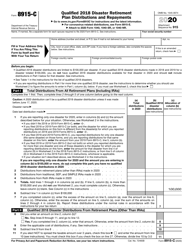 Document preview: IRS Form 8915-C Qualified 2018 Disaster Retirement Plan Distributions and Repayments