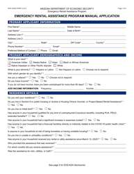 Document preview: Form RAP-1002A Emergency Rental Assistance Program Manual Application - Arizona