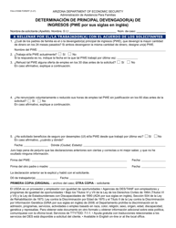 Document preview: Formulario FAA-0155B-S Determinacion De Principal Devengador(A) De Ingresos (Pwe Por Sus Siglas En Ingles) - Arizona (Spanish)