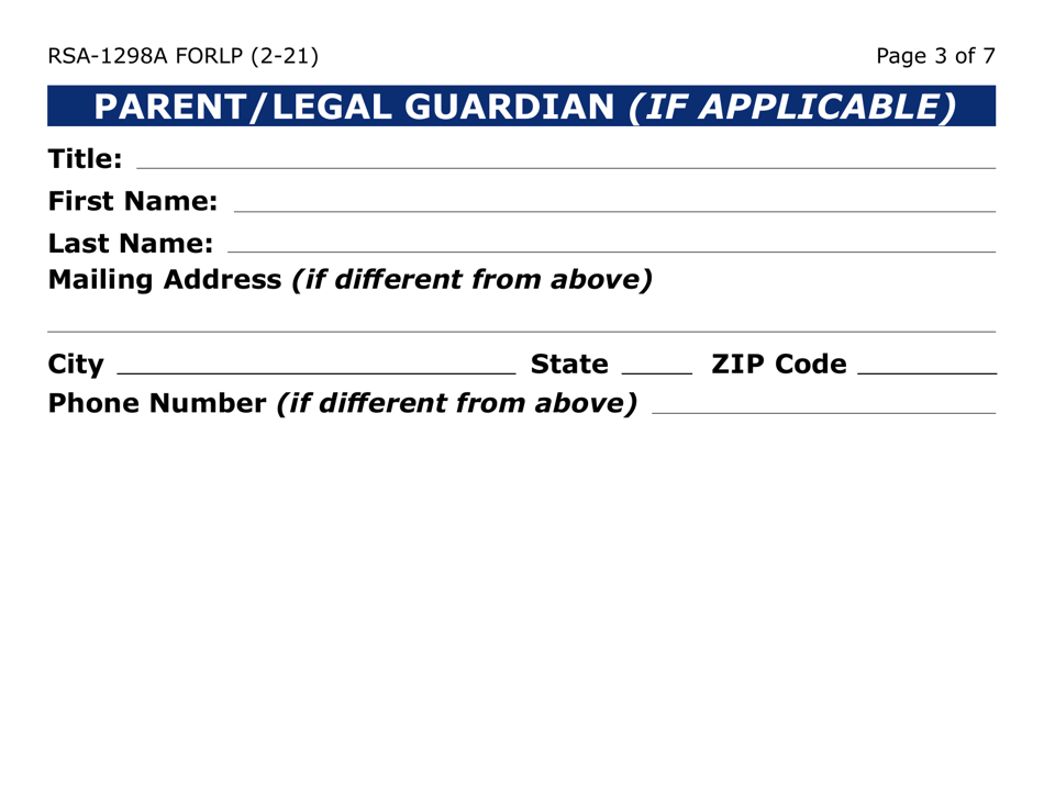 Form RSA-1298A-LP Referral Form (Large Print) - Arizona, Page 3