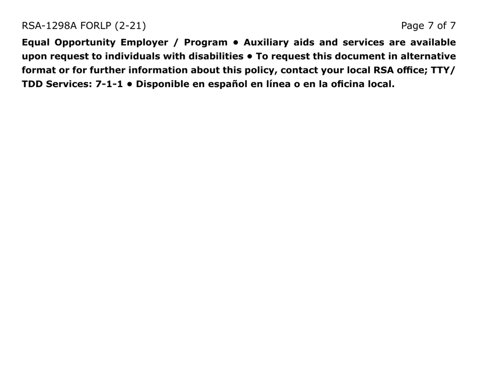 Form RSA-1298A-LP Referral Form (Large Print) - Arizona, Page 7